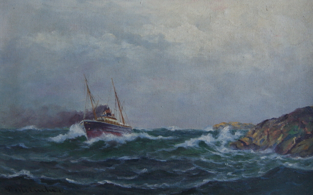 MEINIKE STEAMER IN ROUGH WEATHER  